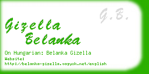 gizella belanka business card